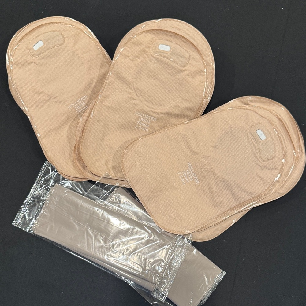 Hollister (60) 2 3/4” Closed Opaque Pouches & Filter Belt Tabs OSTOMY FUNDRAISER